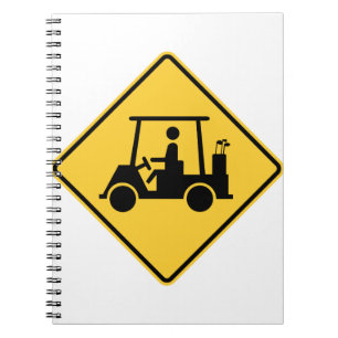 Golf Cart Attentie Notitieboek