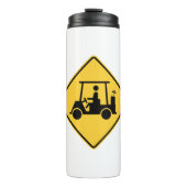 Golf Cart Attentie Thermosbeker (Voorkant)
