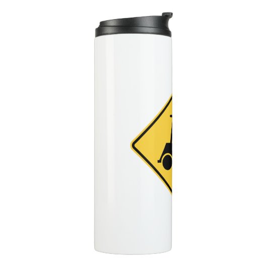 Golf Cart Attentie Thermosbeker (Gedraaid links)