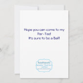 Golf Cart Birthday Party Invitation Kaart (Achterkant)