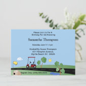 Golf Cart Birthday-uitnodigingen Kaart (Staand voorkant)
