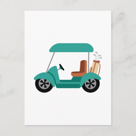 Golf Cart Briefkaart (Voorkant)
