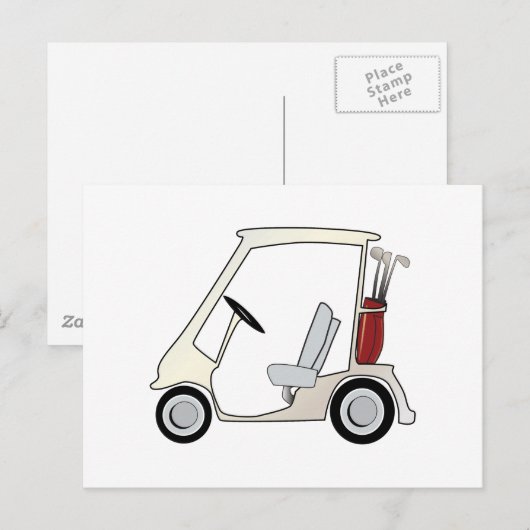 golf_cart briefkaart (Voorkant / Achterkant)