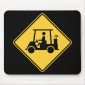 Golf Cart Caution Sign Muismat (Voorkant)