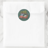 Golf Cart Christmas Tree Golf Lover Gift Ronde Sticker (Tas)