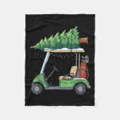 Golf Cart Christmas Tree Lights Funny For Men Wome Fleece Deken (Voorkant)
