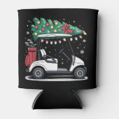 Golf Cart Christmas Tree Lights Xmas Sport Golfer  Blikjeskoeler (Voorkant)