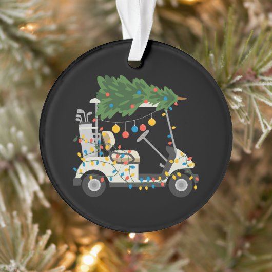 Golf Cart Christmas Tree Lights Xmas Sport Golfer Ornament (Boom)