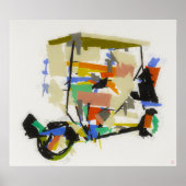 Golf Cart Compositie 1 - Canvas Art Print (Voorkant)