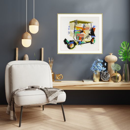 Golf Cart Compositie 1 - Canvas Art Print