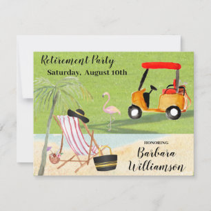 Golf Cart Course Retirement Party Kaart