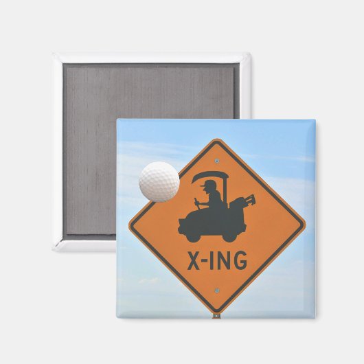 Golf Cart Crossing Magnet (Voorkant / Achterkant)