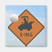 Golf Cart Crossing Magnet (Voorkant)