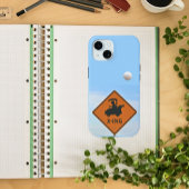Golf Cart Crossing Sign. Golf Ball in Air Case-Mate iPhone Case