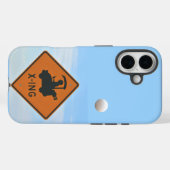 Golf Cart Crossing Sign. Golf Ball in Air Case-Mate iPhone Case (Achterkant (horizontaal))