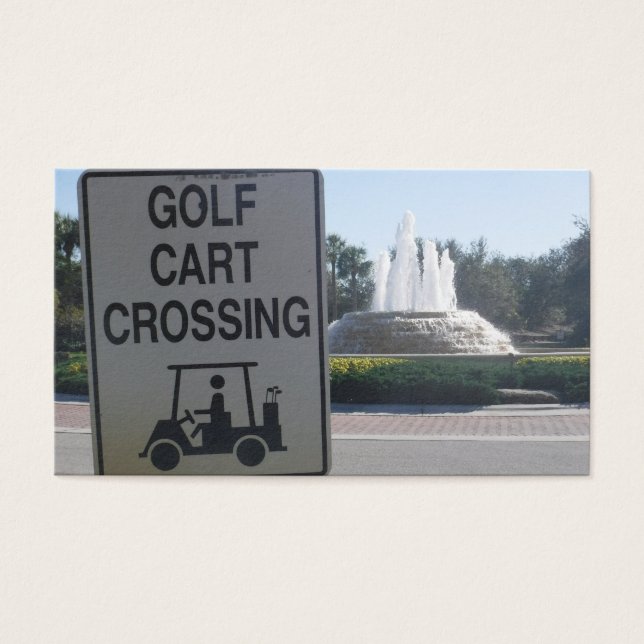 Golf Cart Crossing Visitekaartjes (Voorkant)