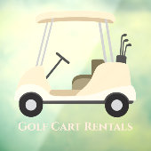 Golf Cart Design Window Cling Raamsticker (Vel 3)