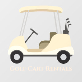 Golf Cart Design Window Cling Raamsticker