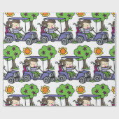 Golf Cart Driver Cadeaupapier (Vlak)