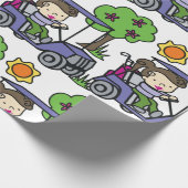 Golf Cart Driver Cadeaupapier (Hoek)