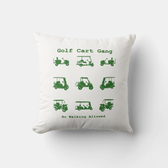 Golf Cart Gang Funny Golf Lover Gift Kussen (Voorkant)