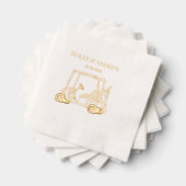 Golf Cart Golf Bag Golf Clubs paar Folie Servetten (Insitu (Gestapeld))