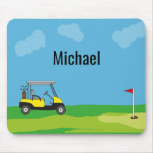 Golf Cart Golf Course Cartoon gepersonaliseerd