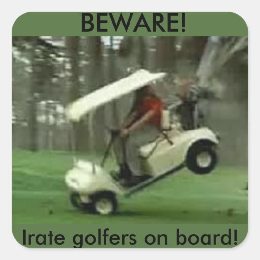 Golf Cart Irate golfers sticker (Voorkant)