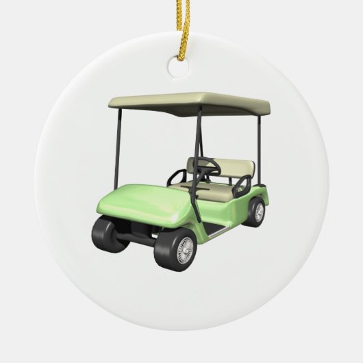 Golf Cart Keramisch Ornament (Voorkant)