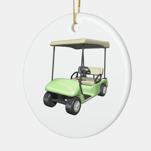 Golf Cart Keramisch Ornament (Links)