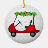 Golf Cart Kerstmis 1 Keramisch Ornament (Voorkant)