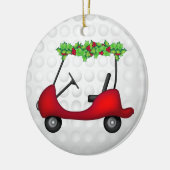 Golf Cart Kerstmis 1 Keramisch Ornament (Links)