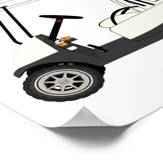 Golf Cart Kinder Décor Print Poster (Hoek)
