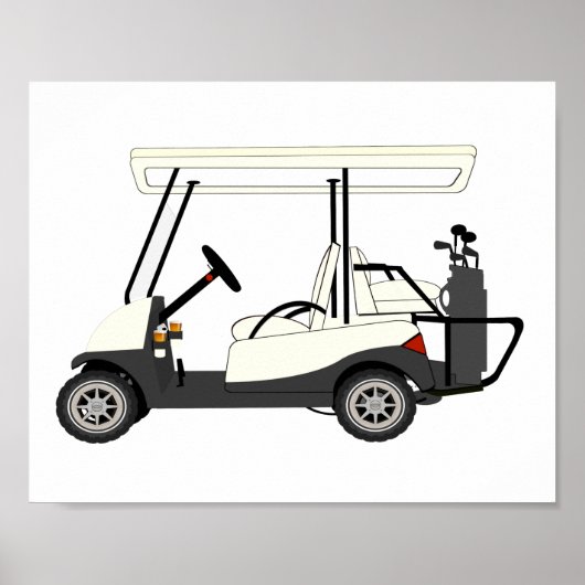 Golf Cart Kinder Décor Print Poster (Voorkant)