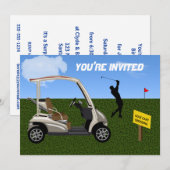 Golf Cart-kruising op de vliegbaan Kaart (Voorkant / Achterkant)