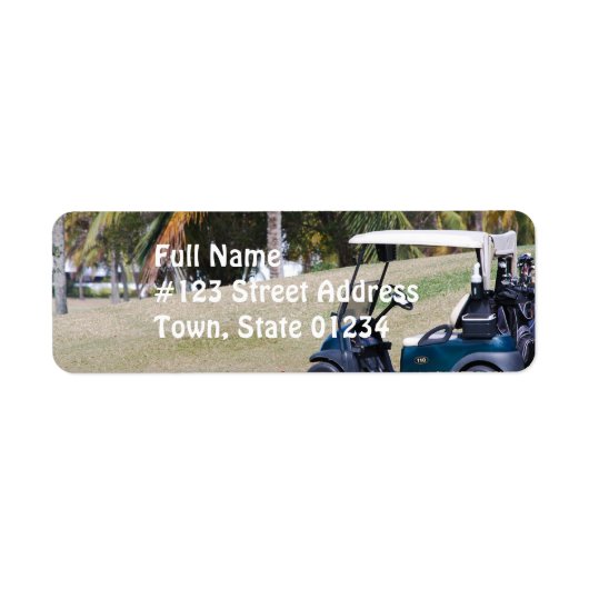 Golf Cart Mailing Label (Voorkant)