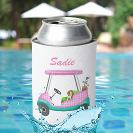 Golf Cart met Cute Cavalier King Charles Spaniel Blikjeskoeler