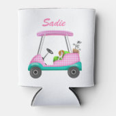 Golf Cart met Cute Cavalier King Charles Spaniel Blikjeskoeler (Voorkant)