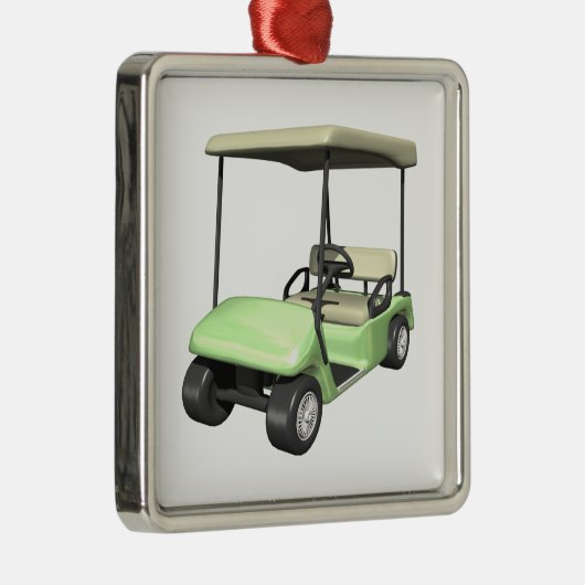 Golf Cart Metalen Ornament (Rechts)