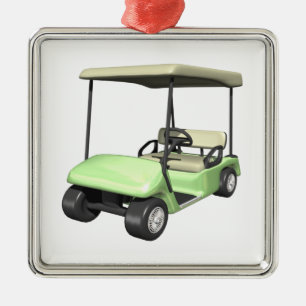 Golf Cart Metalen Ornament