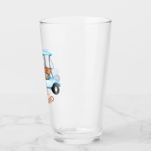 Golf Cart Monogram Voornaam Fun Beer Glas (Links)