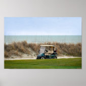 Golf Cart op het achttiende eiland Kiawah Poster (Voorkant)