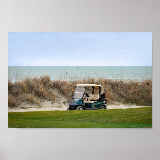 Golf Cart op het achttiende eiland Kiawah Poster (Voorkant)