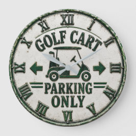 Golf Cart Parking Only Funny Golf Gift Grote Klok