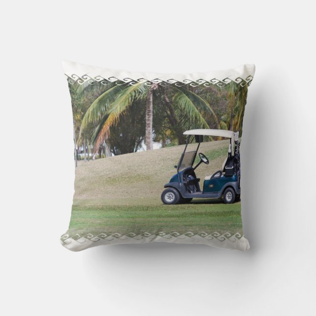 Golf Cart Pillow Kussen (Voorkant)