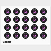 Golf Cart Princess Golf Cart Golfer Meisjes Ronde Sticker (Vel)