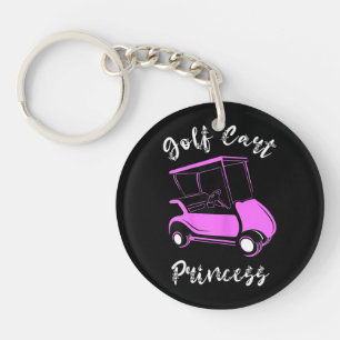 Golf Cart Princess Golf Cart Golfer Meisjes Sleutelhanger