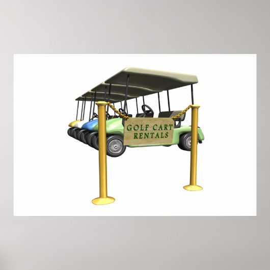 Golf Cart Rentals Poster (Voorkant)