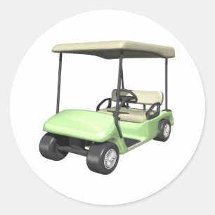 Golf Cart Ronde Sticker