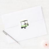 Golf Cart Ronde Sticker (Envelop)